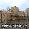 Собранный сруб церкви.  5 октября 2013 г.